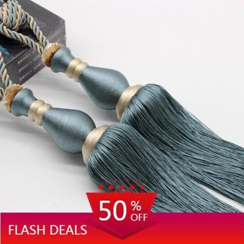 New High-End Curtain Bandage Buckle a Pair of Simple Lace Rope Ribbon Hanging Ball Elegant Special Offer