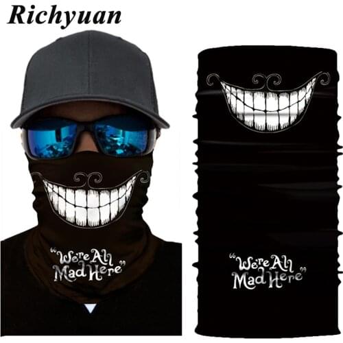 New 3D Seamless Balaclava Magic Scarf Neck Face Mask Ghost Skull Skeleton Head Bandana Shield Headband Headwear Bandanas Men