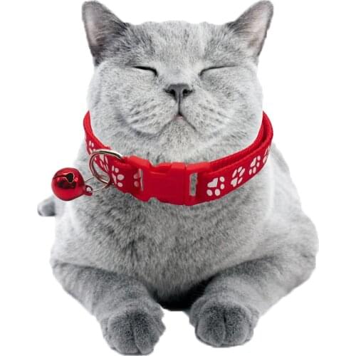 Pet Anti-lost Traction Rope cats Collar Pet Decoration Polypropylene Buckle Accessories 6 Colors Dog Paw Color Buckle Necklace