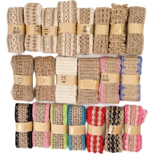 2m burlap flat line retro hemp rope Christmas wedding party creative diy clothing shoes hat accessories decorative gift wrapping
