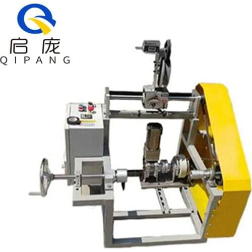 QIPANG QP500 Wire take-up machine magnetic strip rubber foam flat belt winder payoff stand coiling winding machine