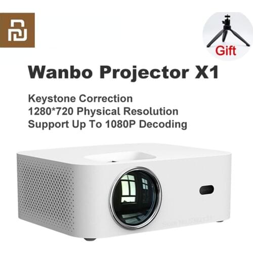 Xiaomi Wanbo X1 Projector OSD Wireless Projection Low Noise LED Portable Projector Keystone Correction For Home Office 3S Boot