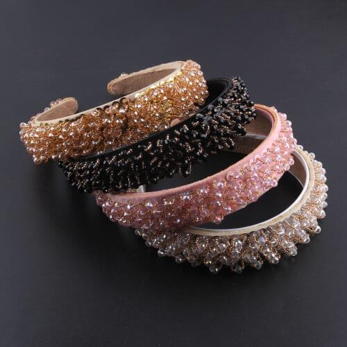 Handmade Imitation Pearl Hairband Women Elegant White Full Beads Headband Bridal Crown Hair Hoop Hair Accessories Wedding263