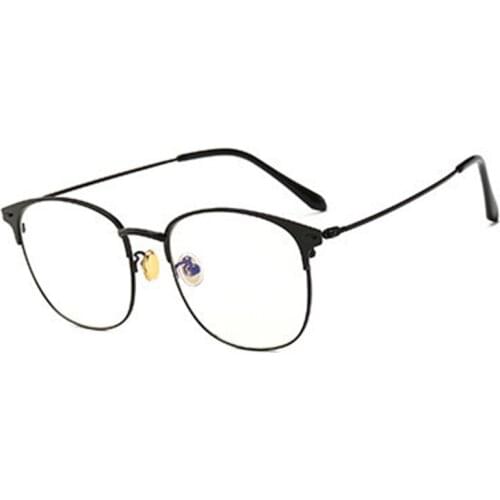 Blue Light Blocking Glasses Square Eyeglasses Alloy Frame Computer Glasses Men Anti Radiation Gaming Eyewear Ultralight