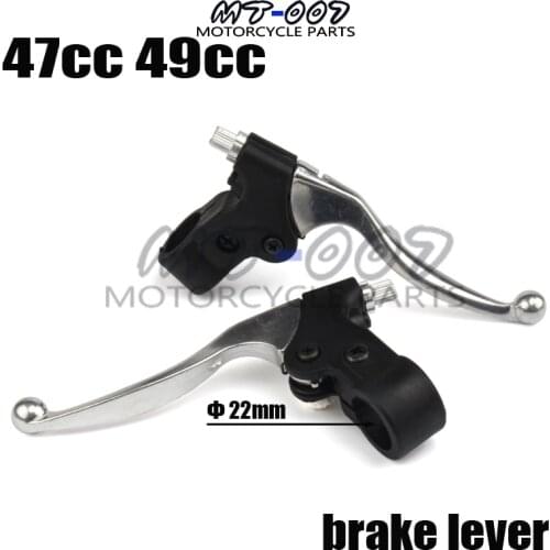 Alloy 22mm Right Dual Twin Left Handle Brake Levers For 47cc 49cc Mini Moto Pocket Dirt Bike