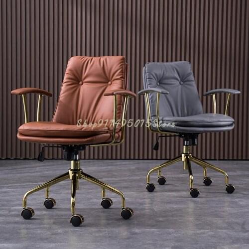 Light Luxury Computer Chair Simple Sedentary Comfortable Office Chair Lift Rotating Desk Study Makeup Designer Chair