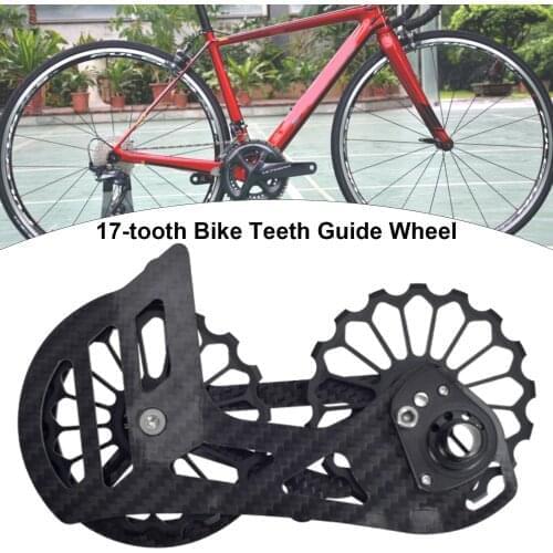 Bicycle Ceramic Bearing Carbon Fiber Pulley Wheel Set Rear Derailleurs Guide Wheel For Shimano 6800/ 6870/ 9000/9070/8000