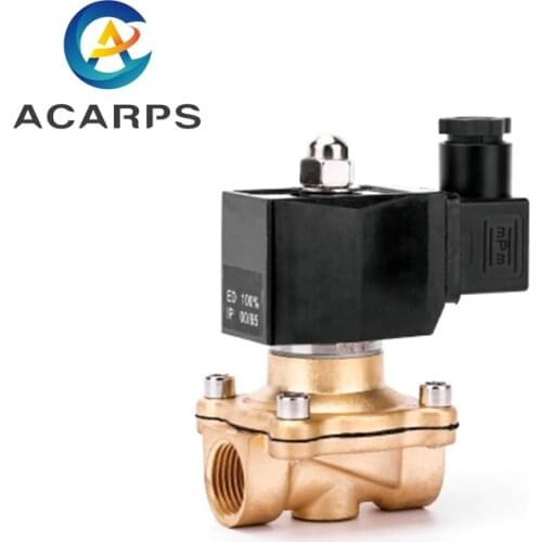 1/2" 1" 2" Inch 2 Way IP65 Waterproof Solenoid Valve water 220V 12V 24V 110V Brass Normally Closed