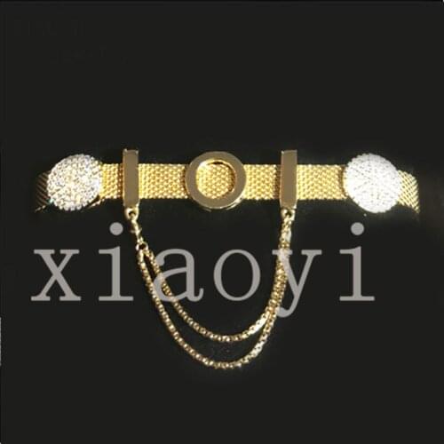 XIAOYI 2020 New Zircon fashion bracelet with hollowed-out safety chain as a gift female yellow gentle Girlfriend gift wedding
