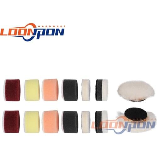 14Pcs/Set Car Polishing Pad 1 Inch Sponge Buffing Waxing for Car Polish Buffer Drill Wheel polisher Removes Scratches