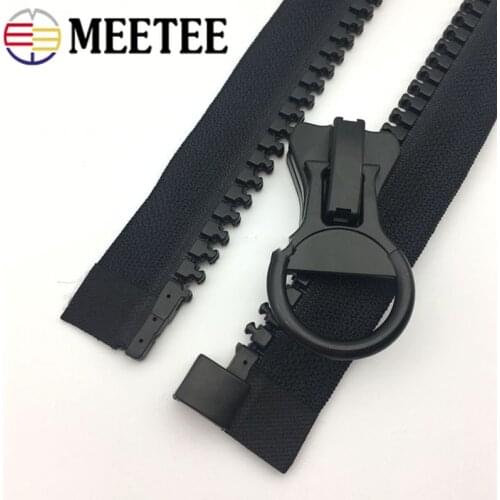 20-240cm 15# Resin Zipper Balck Single/Double Opening Auto Lock Large Zips DIY Coat Pocket Close-end Zippers Jacket Sewing Zip