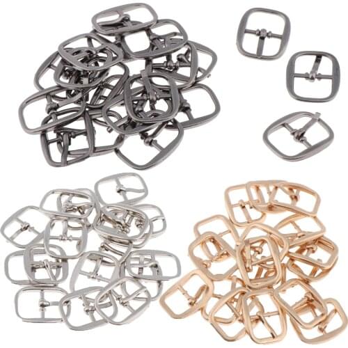 20pcs Single Prong Belt Buckle Center Bar Buckles Pin Shoe Straps Purse DIY Accessories 18 x 10mm