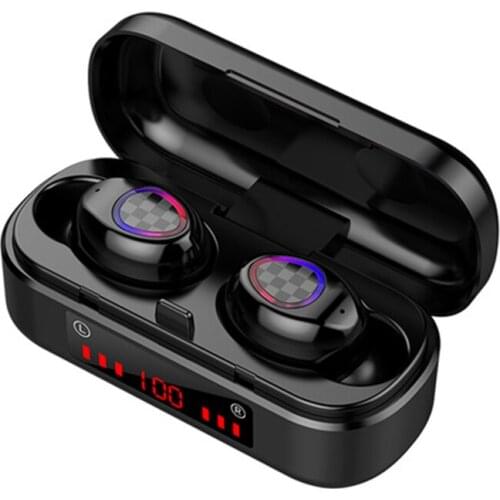 2020 TWS Bluetooth Earphone With LED Digital Display Wireless Bluetooth Earphones V7 Waterproof Noise Cancelling Headsets
