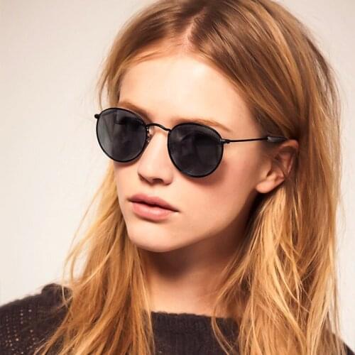 2021 Classic Small Frame Round Sunglasses Women/Men Brand Designer Alloy Mirror Sun Glasses Vintage Modis Oculos