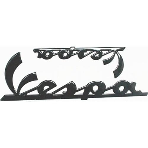 3d Black Color Vespa Sticker Motorcycke Moto Car Stickers Personality Decoration Metal Stickers Decal Gift