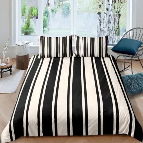3D Printed Stripe Quilt Cover Adult Child Kid Bedroom Home Textiles Duvet Cover Pillowcase Geometric Bedding SetSingle King