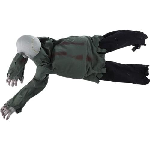 Shine Eyes Creeping Zombie Decoration Figure Horror Toys for Halloween And