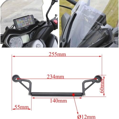 BLACK mobile GPS navigation station frame plate bracket for yamaha XMAX300 XMAX 300 X-MAX 300