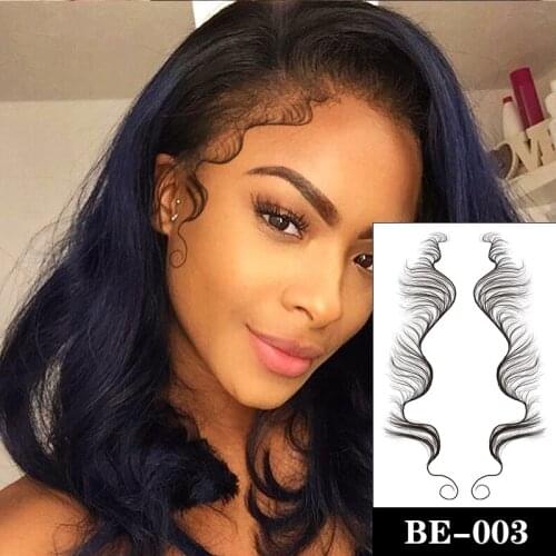 DIY Bangs Posted New Styles Baby Hair Edge Tattoo Stickers Waterproof and Sweat Proof Template Sleek Hairline Tattoos Womens