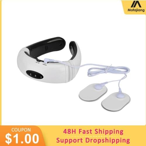 Electric Neck Back Pulse Massager Infrared Heating Cervical Vibrator Shoulder Acupuncture Scraping Massager Health Care Relaxing