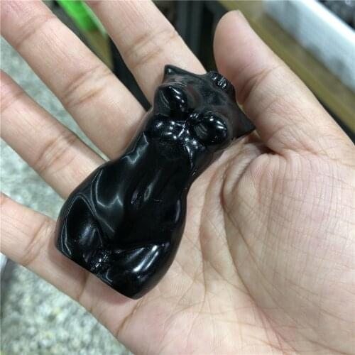 1 Pc Natural Stone Crystal Carved Figure Women Body Model Goddess Statue Home Decoration Ornament