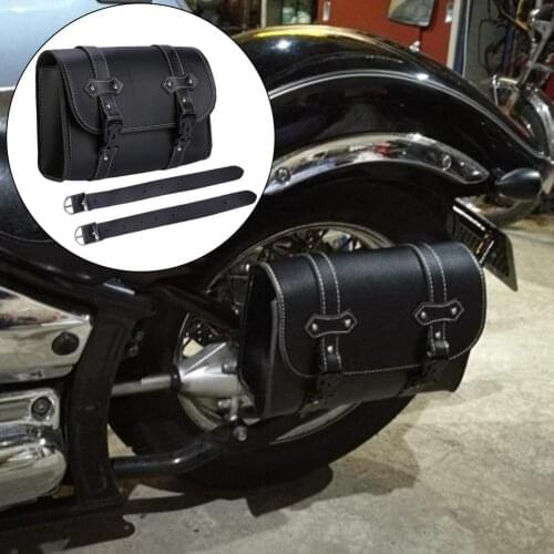 Motorcycle Tool Bag Retro Durable Faux Leather Saddlebag Container Holder for Honda for Sportster XL883 XL1200 Luggage Bags