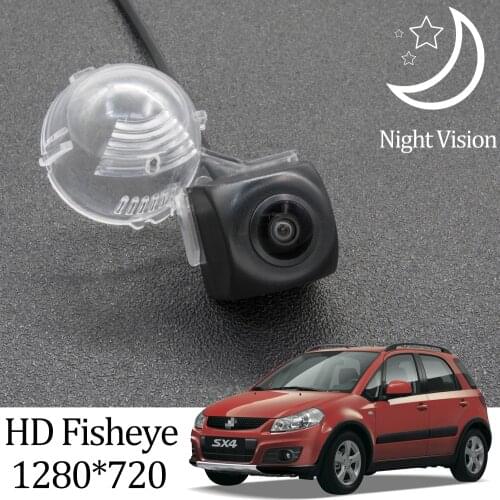 Owtosin HD 1280*720 Fisheye Rear View Camera For Suzuki SX4 HatchBack 2006-2014 Car Vehicle Reverse Parking Accessories