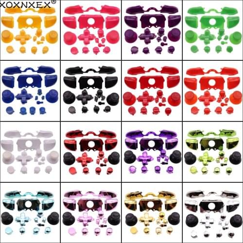 1set Full Button kit Mod D-pad ABXY Trigger LB RB LT RT Thumbstick Parts for Xbox One Controller Chrome Solid