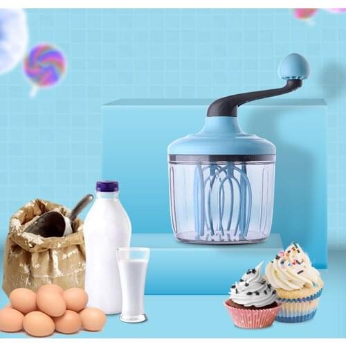 Multifunctional Manual Household Egg Beater Whisk Hand-Cranked Stirring Cream Butter Mixer Kitchen Blender DIY Baking Supply