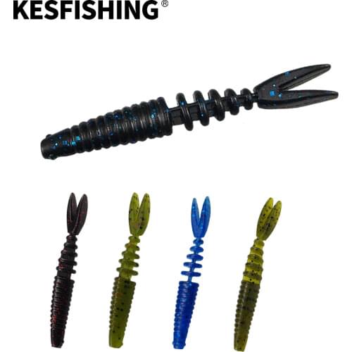 KESFISHING Fishing Lures Soft Worm 7cm 2.5g Fat Bubbling Carp Fishing Wobblers Fishing Bait Smell Spring Fishing