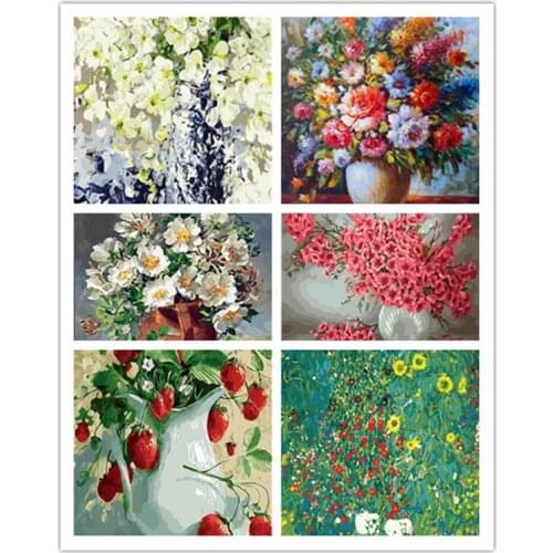 DIY Painting By Numbers Flowers HandPainted Oil Painting Acrylic Painting Home Decor Unique Gift Fun at Home