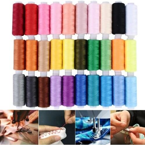 30 Colors Sewing Thread Set 250 Yard Polyester Sewing Thread Kit Embroidery Sewing Machine Patchwork Threads Craft