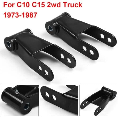 1" or 2" Adjustable Rear Drop Shackles Pair Lowering Level Kit For Ford F150 2004-2014 For 1973-1987 C10 C15 2wd Truck