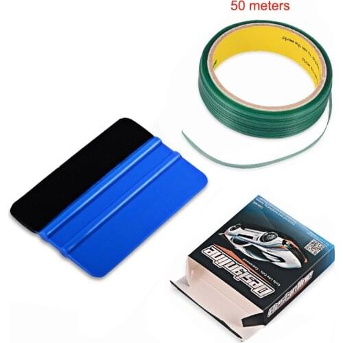 EHDIS 50M Car Stickers Knifeless Tape Design Line+Vinyl Wrap Car Film Squeegee Knife Tool Set for Auto Car Styling Accessories