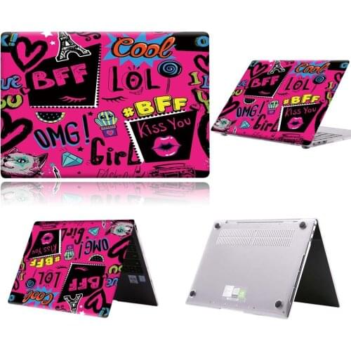 PC Anti-slip Art Pattern Laptop Case For Huawei MateBook 13/13 AMD Ryzen/14/D14/D 15/X 2020/X Pro/Pro 16.1/Honor MagicBook 14/15