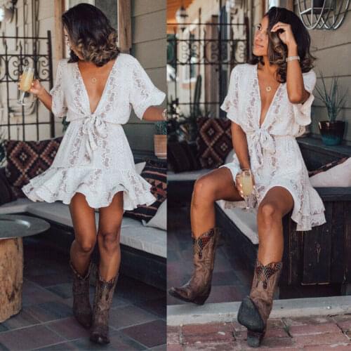 NEW Women Snake Skin Print Sexy Deep V-neck Dress Elegant Ladies Short Sleeve High Waist Mini Short Dress Summer Sundress