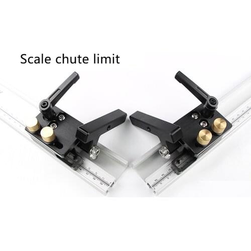 Miter Flip Track Stop DIY Multitools & Adjustable Scale for T-Track T-Slot Woodworking Machinery Parts Tools Woodworking Tools