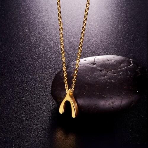 Martick English Letter Y Branches Shape Pendant Necklace Link Chain Necklace Europe Brand Fashion Jewelry For Women P73