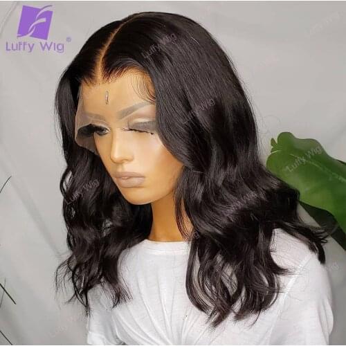 13x6 Loose Wave Lace Front Human Hair Wigs HD Lace Brazilian Remy Hair Wig Glueless 200% Density For Black Women luffywig