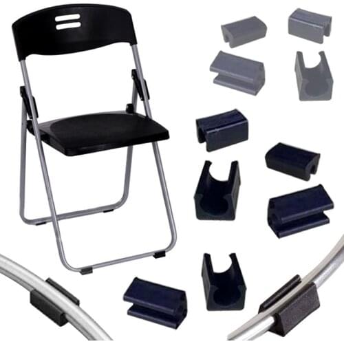 4pcs/lot Plastic Office chair leg pads Covers Bumper Damper stool foot Anti-front tilting u-type tube mat 22mm steel pipe clamp