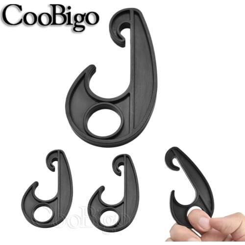 100pcs Plastic Shock Cord Hook Bungee Rope Hook for Luggage Camping Tent Canvas Elastic Rope Outdoor Backpack Strap Accessories