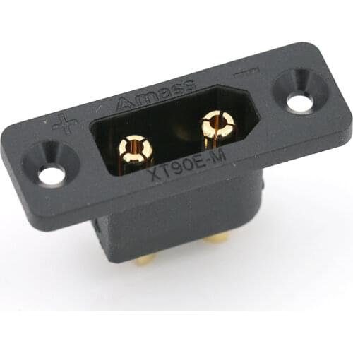 10PCS Amass Black XT90E Large Current Flame Retardant Power Connector Gold-plated Male Plug for RC UAV Battery Connection Parts