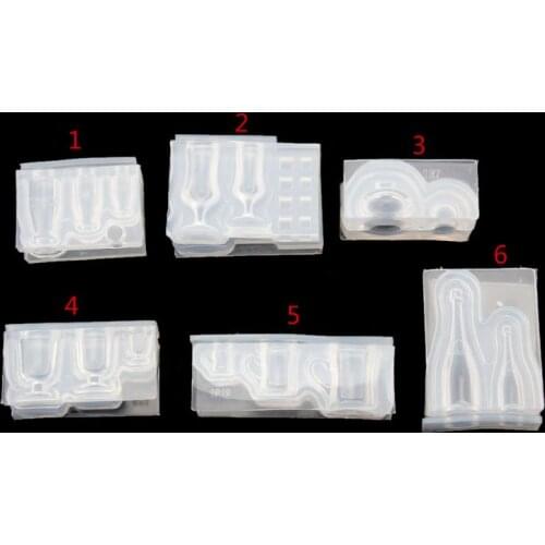 Real Mini Milk Bottle Goblet Cup Silicone Mold Epoxy Resin Molds Jewelry Tools