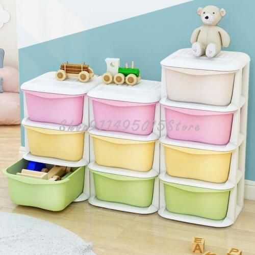 Childrens Toy Storage Rack Baby Large-capacity Household Multi-layer Floor Bookshelf Sorting And Sorting Cabinet Storage Box