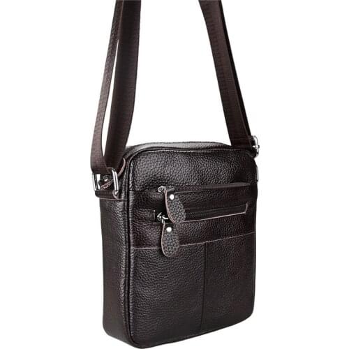 Brand Mens Crossbody Shoulder Bags High Quality Tote Fashion Business Man Messenger Bag Male Cow Leather Bags