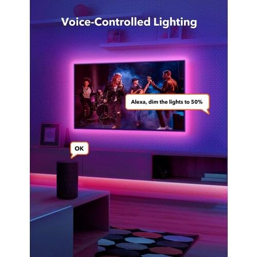 New 5m Alexa Led Light Strips RGB 5050 5V USB TV BackLight Lamp Alexa LED Strip Lights