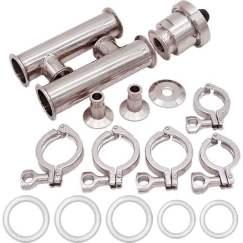 2"Tri Clamp RIMS Tube Kit with Cam Locks Homebrew Mash Tun RIMS 304 Stainless Steel Sanitary Brewer Fitting