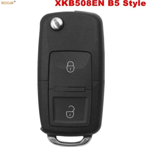 RIOOAK 5PCS/LOT XHORSE XKB508EN Wire Universal Remote Key B5 Style 2 Buttons for VVDI Key Tool, VVDI2(English Version)