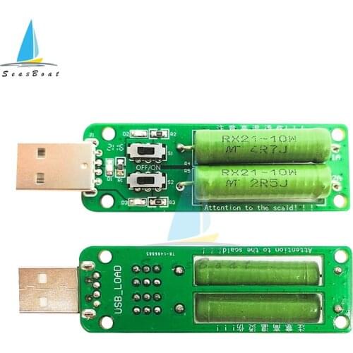 USB Resistor DC Electronic Load With Switch Adjustable 3kind Current Battery Capacity Voltage Discharge Resistance Tester