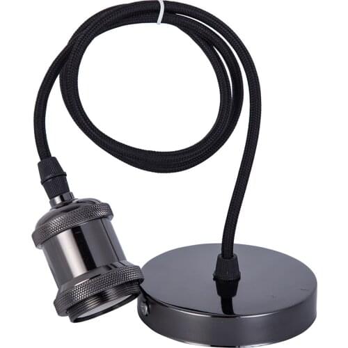 Vintage Edison E27 Lamp Holder with cable Industrial lamp base Style E27 E26 Socket Lamp holder Base For Pendant Ceiling Light